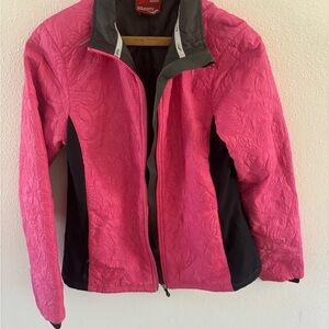 Saucony Women's Floral Pink and Black Ski Jacket